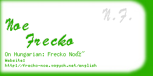 noe frecko business card